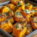 Crispy Parmesan Roasted Sweet Potatoes
