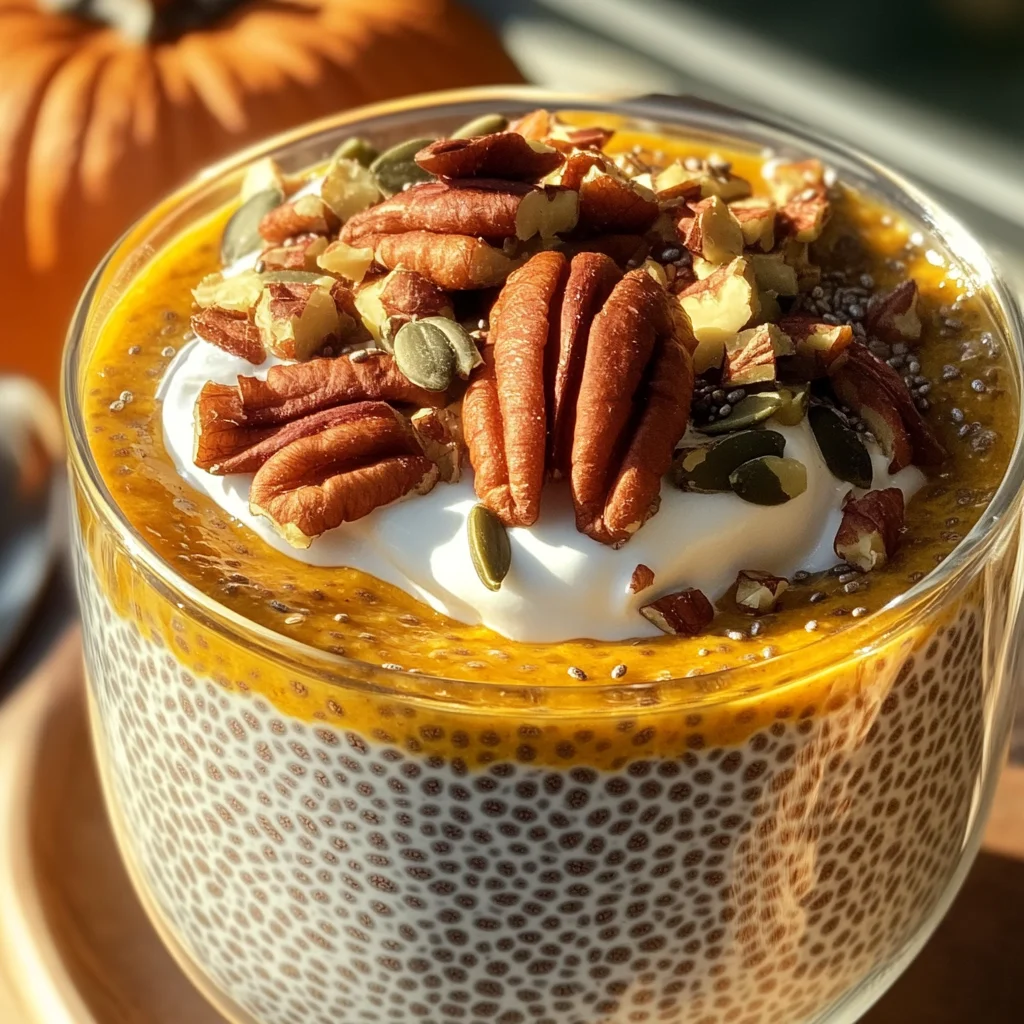 Healthy Pumpkin Chia Pudding with Greek Yogurt