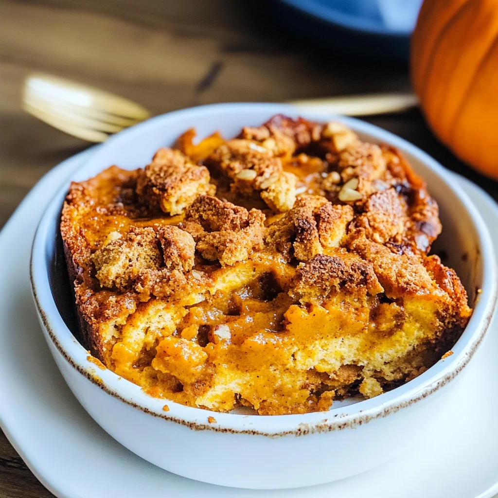 PUMPKIN BREAD PUDDING RECIPE