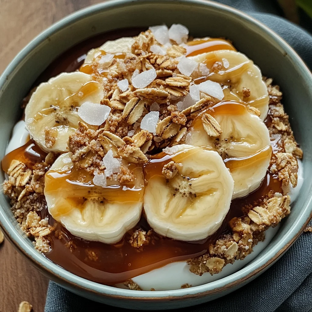 Salted Caramel Banana Yogurt Bowl