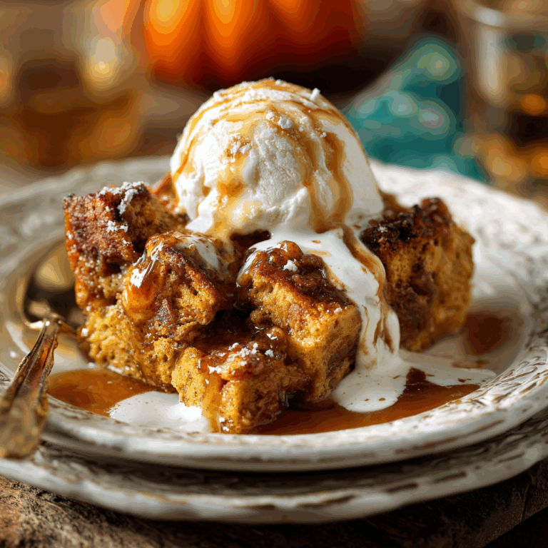 PUMPKIN BREAD PUDDING RECIPE