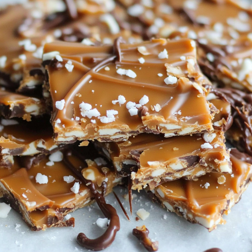 Salted Caramel Pretzel Bark