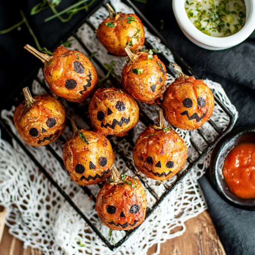 Spooky Halloween Skull Potatoes