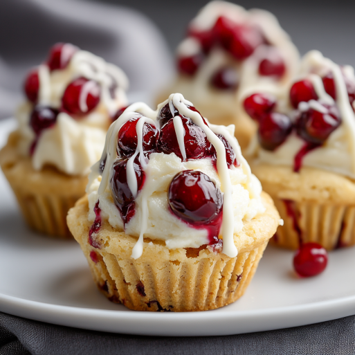 White Chocolate Cranberry Cheesecake Cookie Cups